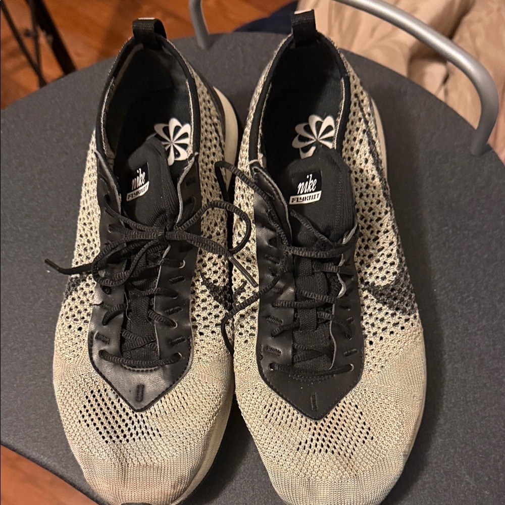Nike Flyknit Black and Cream Shoes